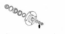Sechskantmutter Audi 100 C1 LS L GL S 1968 - 74 Sechskantmutter Audi 100 C1 LS L GL S 1968 - 74