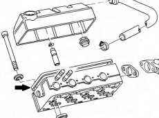 Ventildeckeldichtung Audi 60 - Super 90    1965 - 72