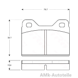 Brake Pads Set Audi 100 Coupe S C1  1970 - 1974