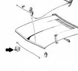 Halter für Motorhaubenstange Audi 100 C1 GL LS 1968 - 76